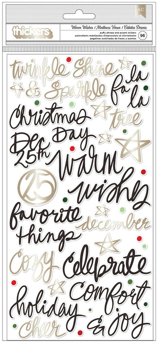 American Crafts Vicki Boutin Warm Wishes - Puffy Phrase Thickers