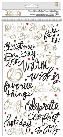 American Crafts Vicki Boutin Warm Wishes - Puffy Phrase Thickers