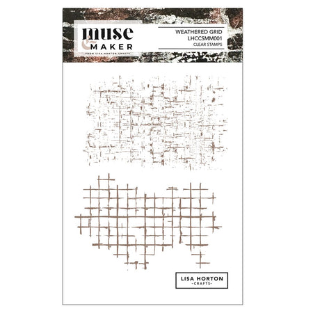 Lisa Horton Crafts Muse & Maker Clear Stamps - Weathered Grid