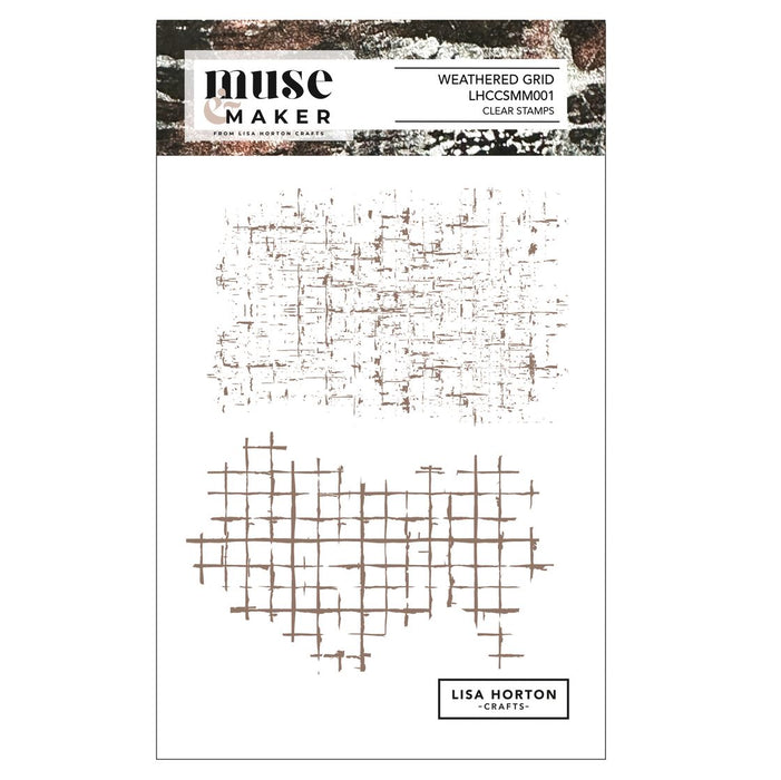 Lisa Horton Crafts Muse & Maker Clear Stamps - Weathered Grid