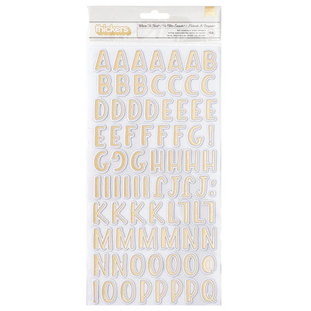 American Crafts Vicki Boutin Where To Next - Foil Chipboard Letter Thickers