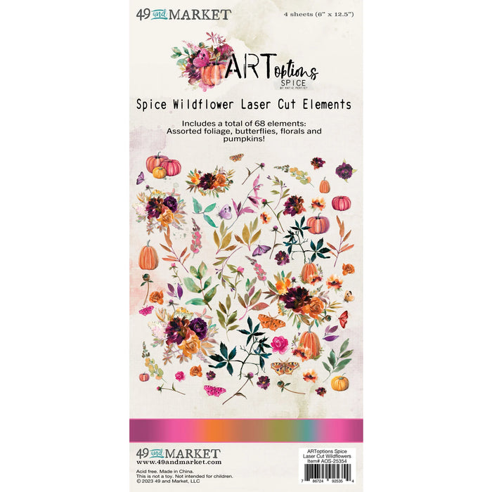 49 & Market ARToptions Spice - Laser Cut Elements Wildflowers