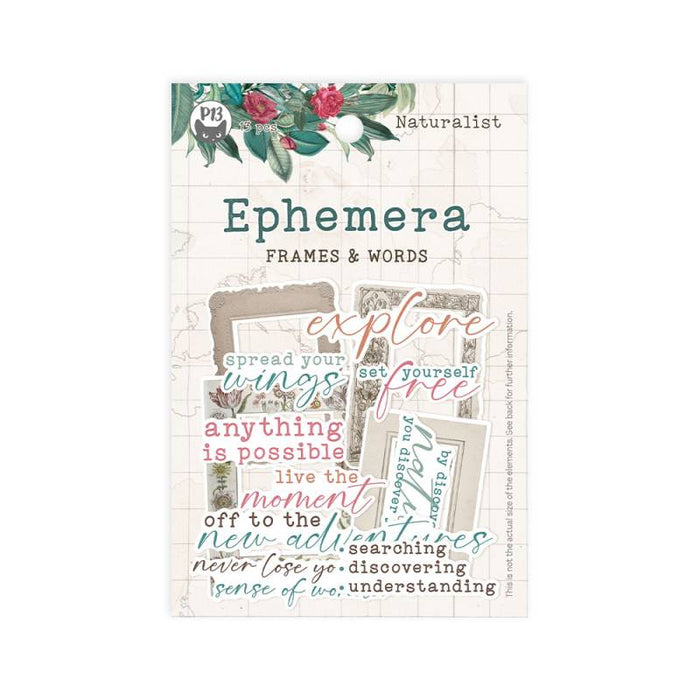 P13 Naturalist - Ephemera Frames & Words