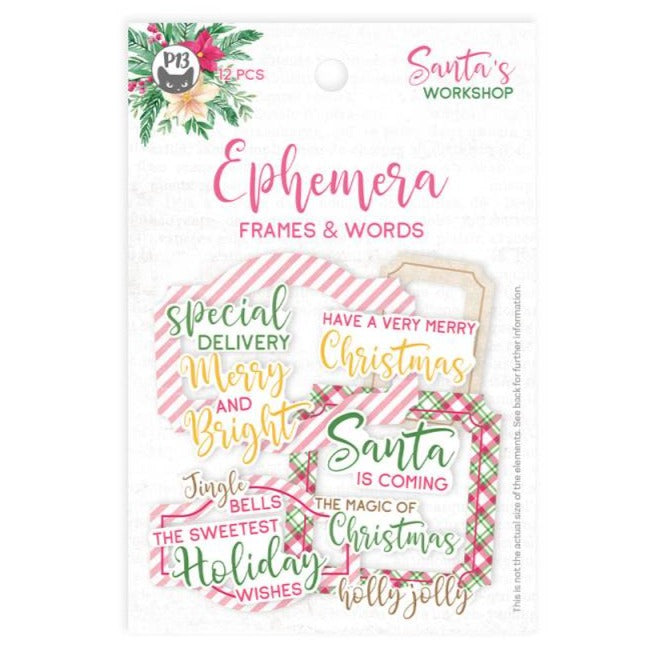 P13 Santa's Workshop - Ephemera Frames & Words