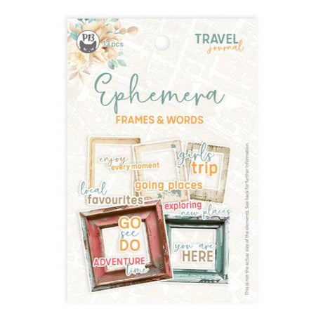 P13 Travel Journal - Ephemera Frames & Words