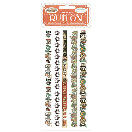 Stamperia Furry Friends - Stripes Rub-Ons