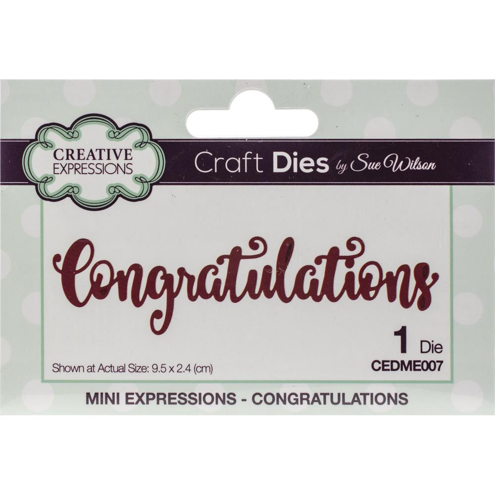 Creative Expressions Mini Expressions Die - Congratulations
