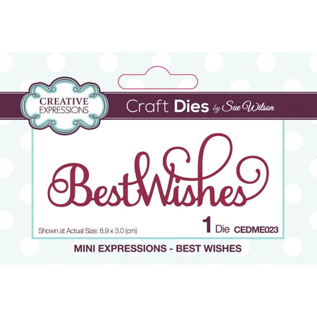 Creative Expressions Mini Expressions Die - Best Wishes