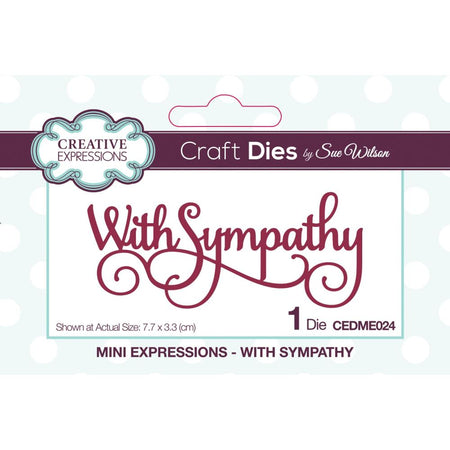 Creative Expressions Mini Expressions Die - With Sympathy