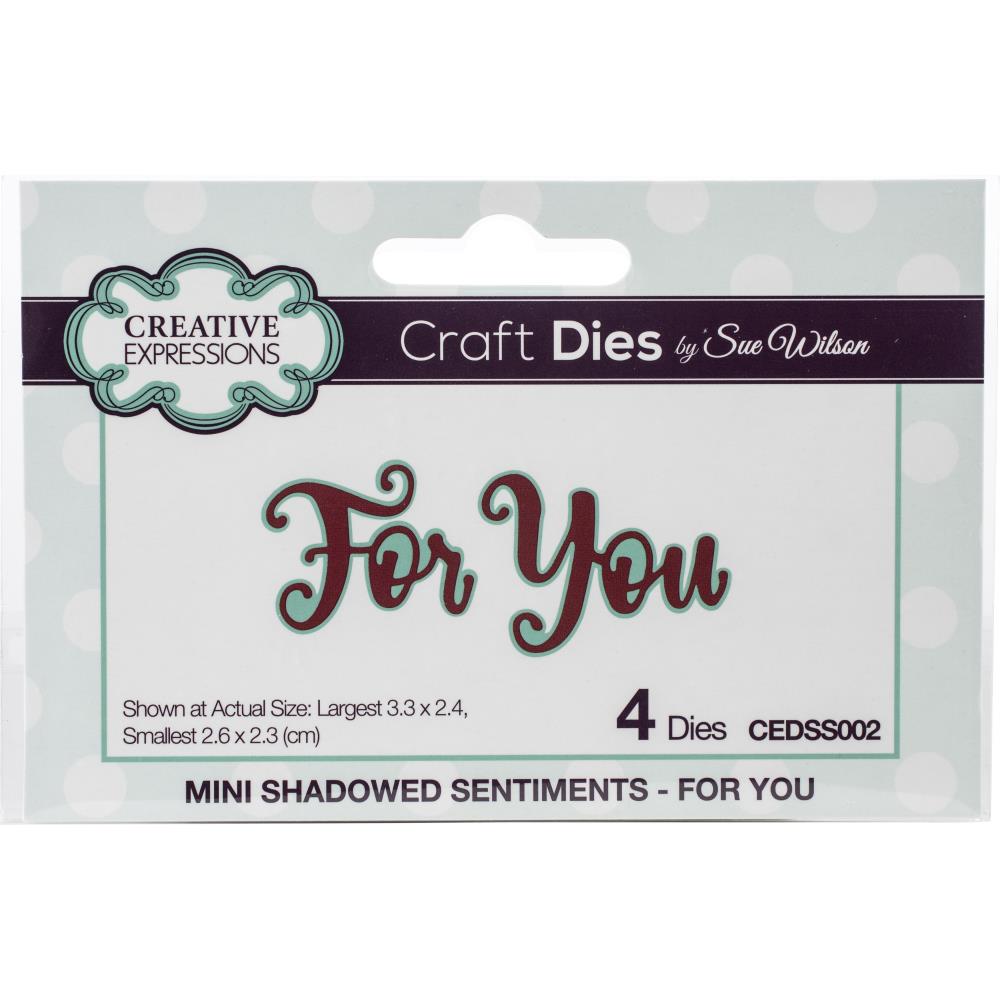 Creative Expressions Mini Shadowed Sentiments Die - For You