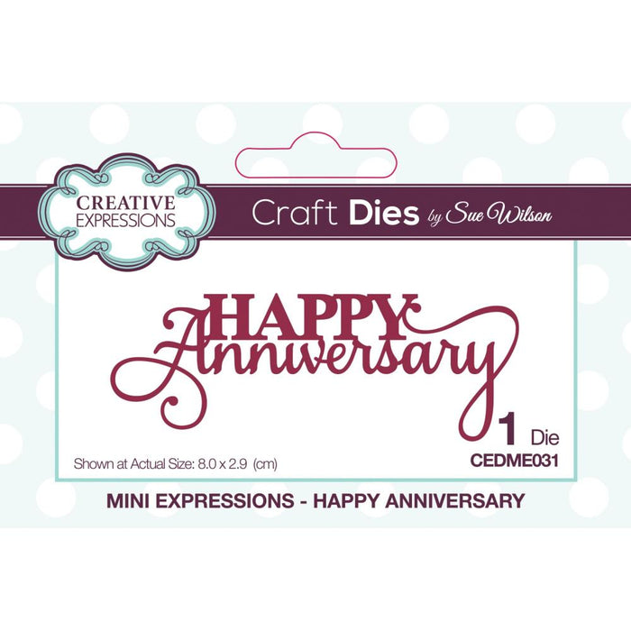 Creative Expressions Mini Expressions Die - Happy Anniversary