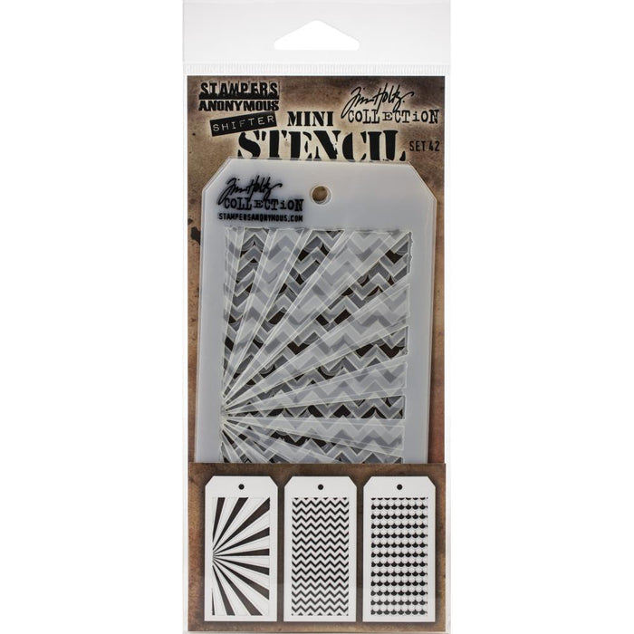 Tim Holtz Mini Layering Stencil - Set 42