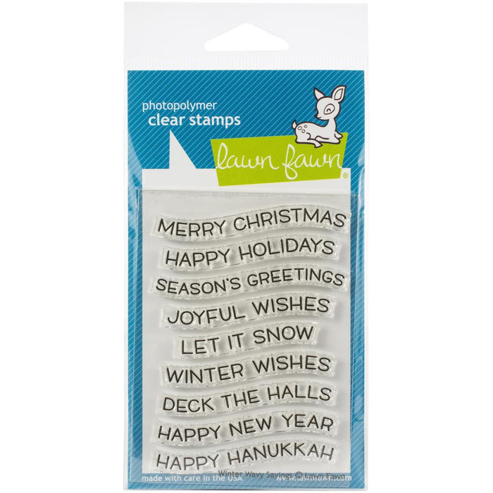 Lawn Fawn Clear Stamps - Winter Wavy Sayings