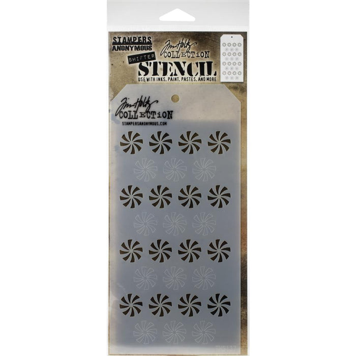 Tim Holtz Layering Stencil - Shifter Peppermint