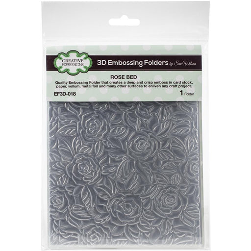 Creative Expressions 6x7.5 3D Embossing Folder - Rose Bed