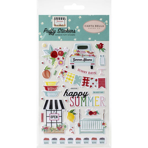 Carta Bella Summer Market - Puffy Stickers