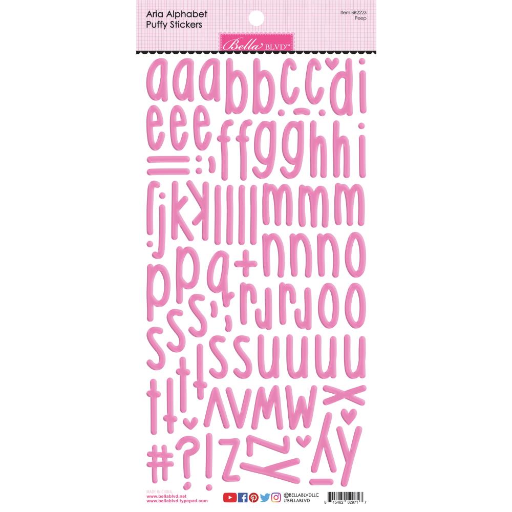 Bella Blvd Aria Puffy Alphabet Stickers - Peep