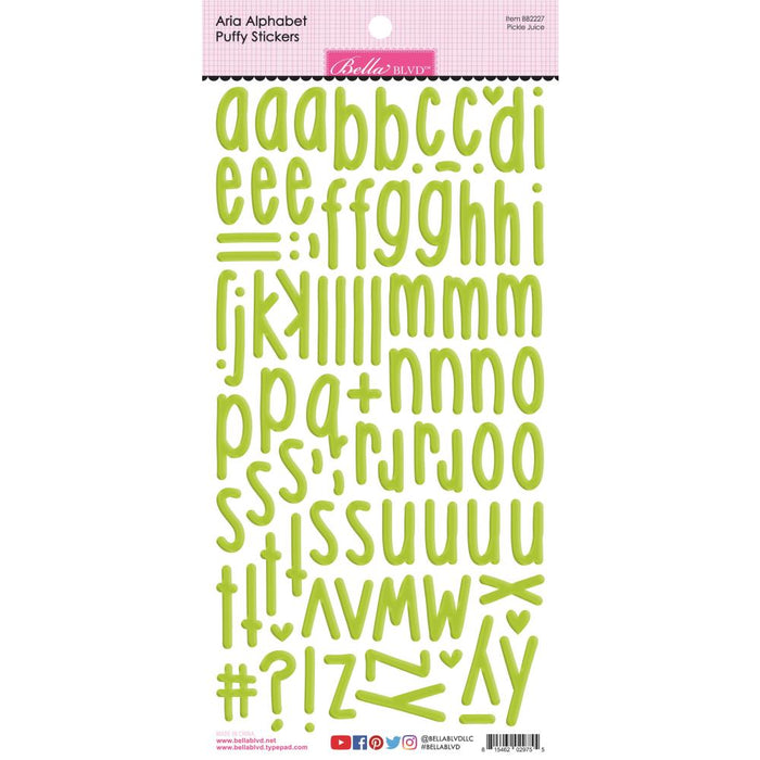 Bella Blvd Aria Puffy Alphabet Stickers - Pickle Juice
