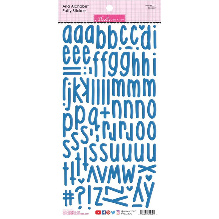 Bella Blvd Aria Puffy Alphabet Stickers - Blueberry