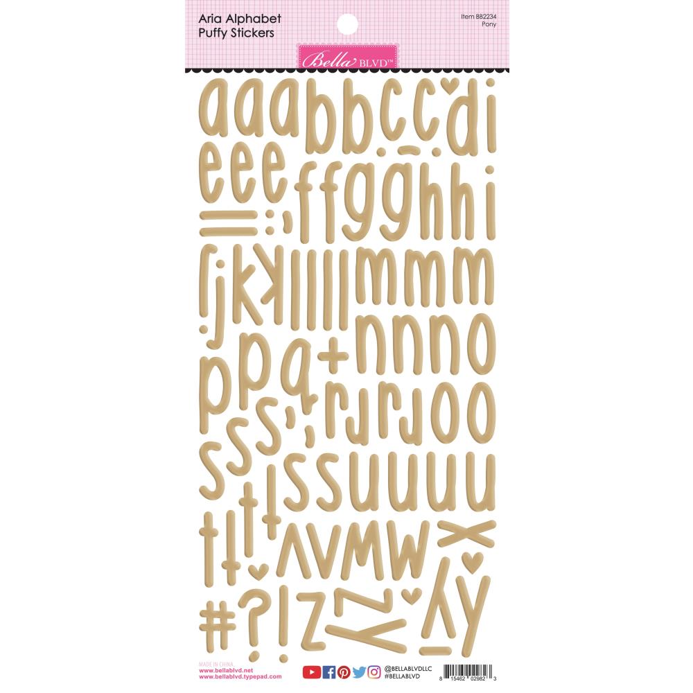 Bella Blvd Aria Puffy Alphabet Stickers - Pony
