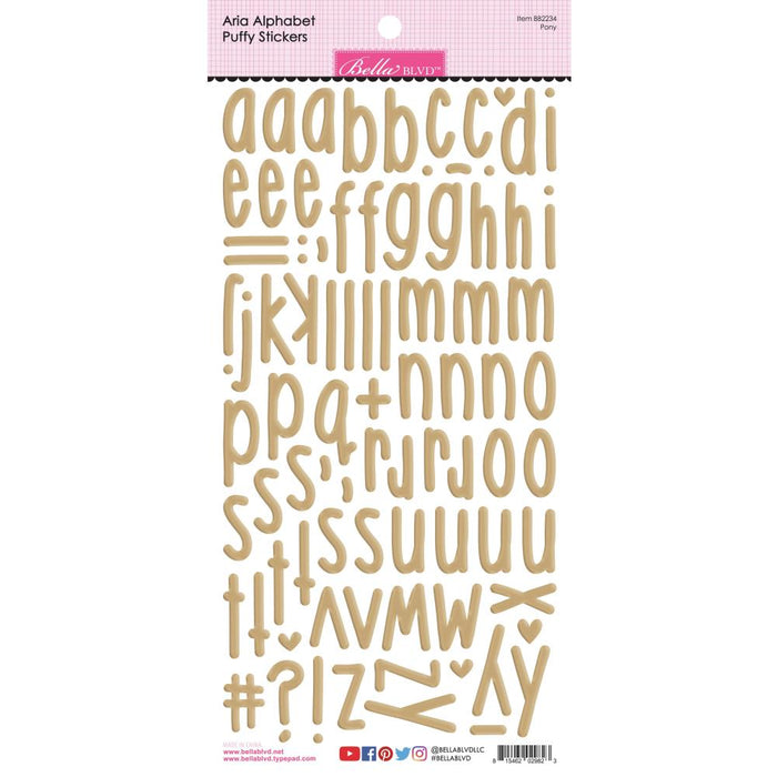 Bella Blvd Aria Puffy Alphabet Stickers - Pony