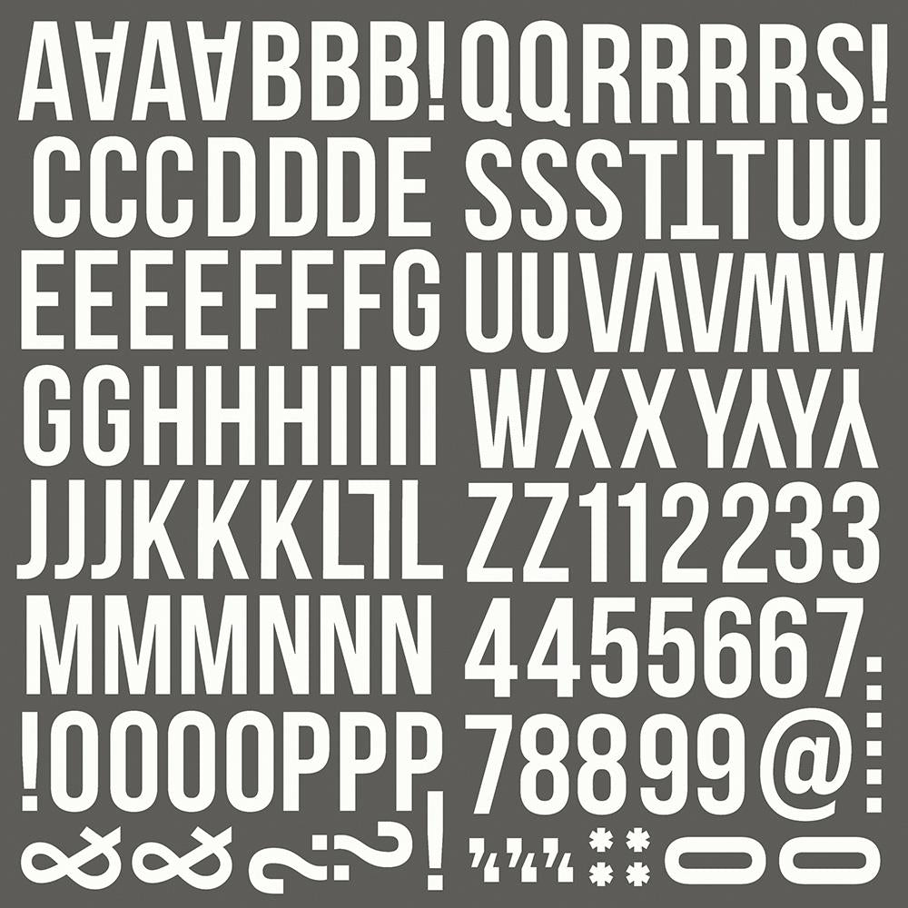 Simple Stories Color Vibe Foam Alpha Stickers - White