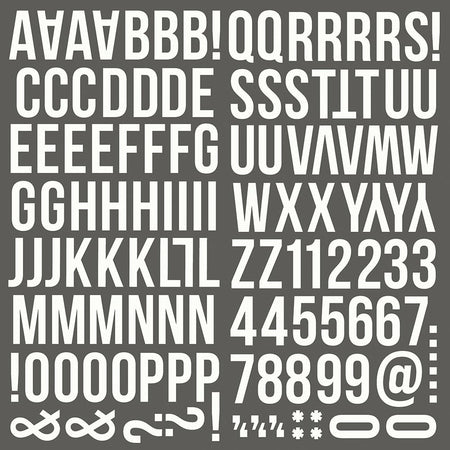 Simple Stories Color Vibe Foam Alpha Stickers - White