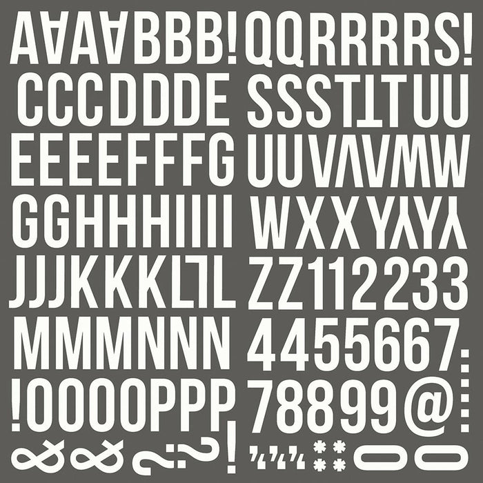 Simple Stories Color Vibe Foam Alpha Stickers - White