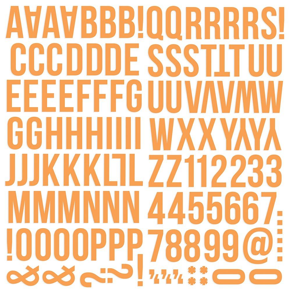 Simple Stories Color Vibe Foam Alpha Stickers - Orange