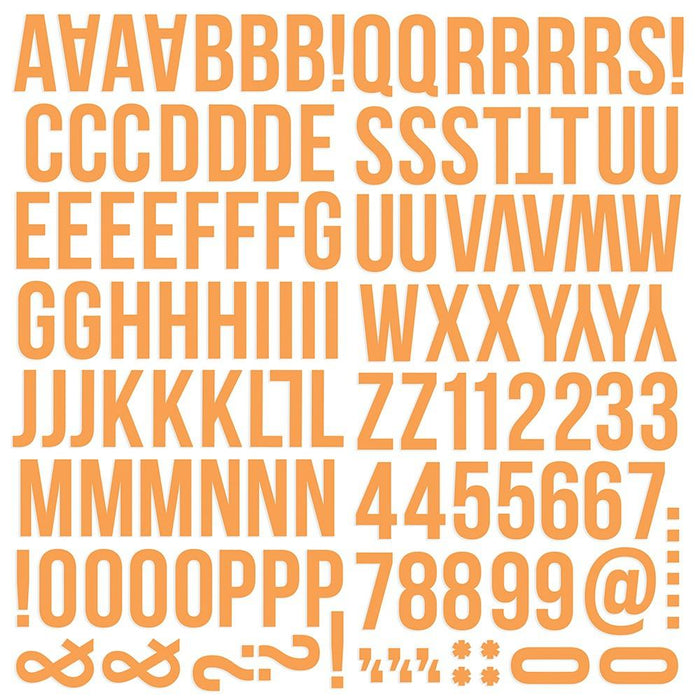 Simple Stories Color Vibe Foam Alpha Stickers - Orange