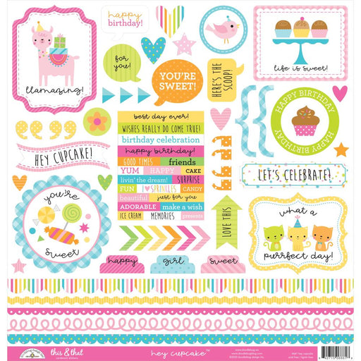 Doodlebug Design Hey Cupcake - This & That Stickers
