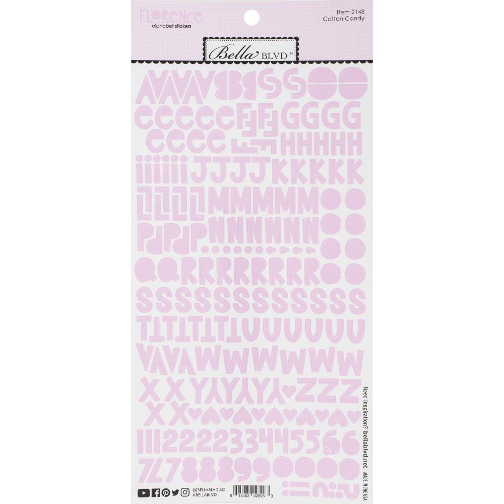 Bella Blvd Florence Alphabet Stickers - Cotton Candy