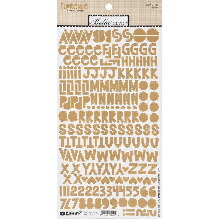 Bella Blvd Florence Alphabet Stickers - Pony