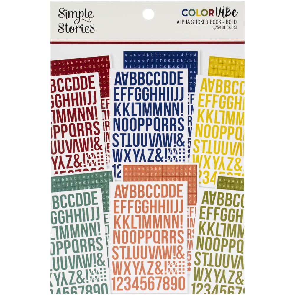 Simple Stories Color Vibe Alpha Sticker book - Bold