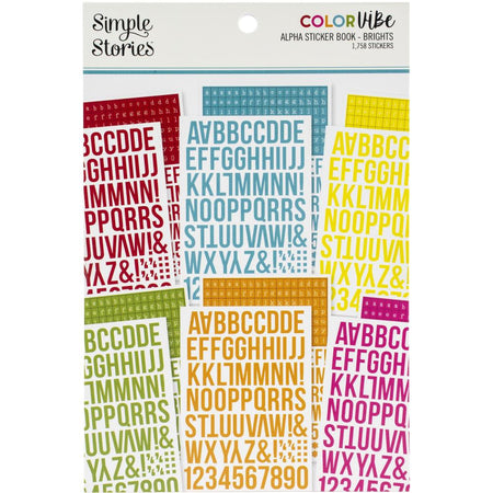 Simple Stories Color Vibe Alpha Sticker book - Brights