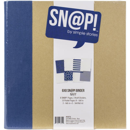 Simple Stories Sn@p 6x8 Binder Album - Navy