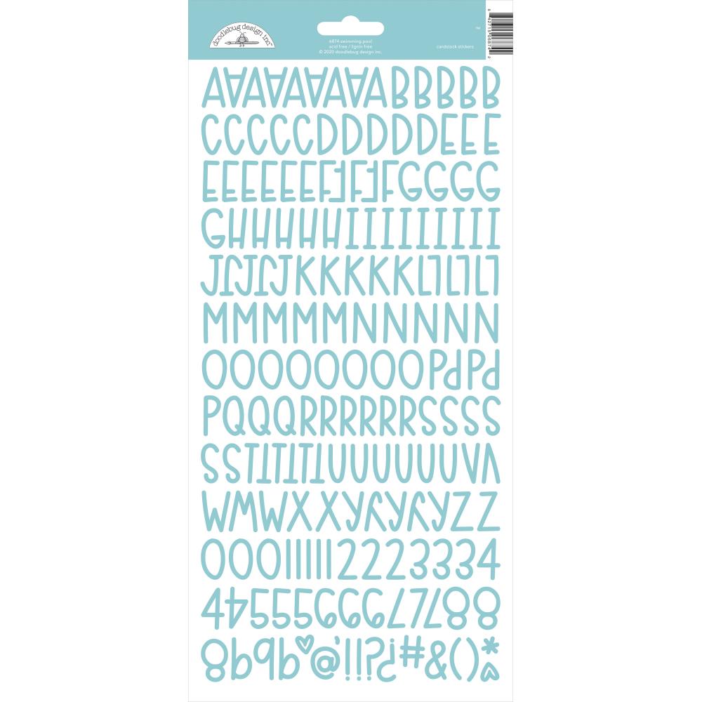 Doodlebug Sunshine Alphabet Stickers - Swimming Pool