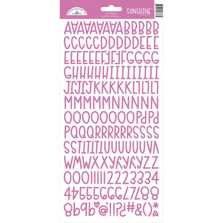 Doodlebug Sunshine Alphabet Stickers - Bubblegum