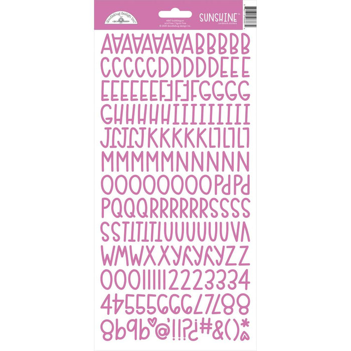 Doodlebug Sunshine Alphabet Stickers - Bubblegum
