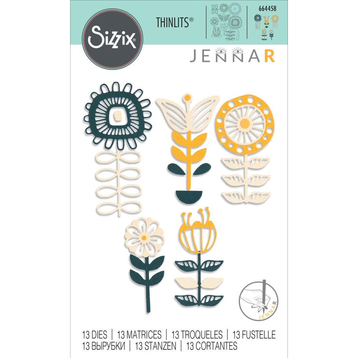 Sizzix Thinlits Die - Stackable Florals by Jenna Rushforth