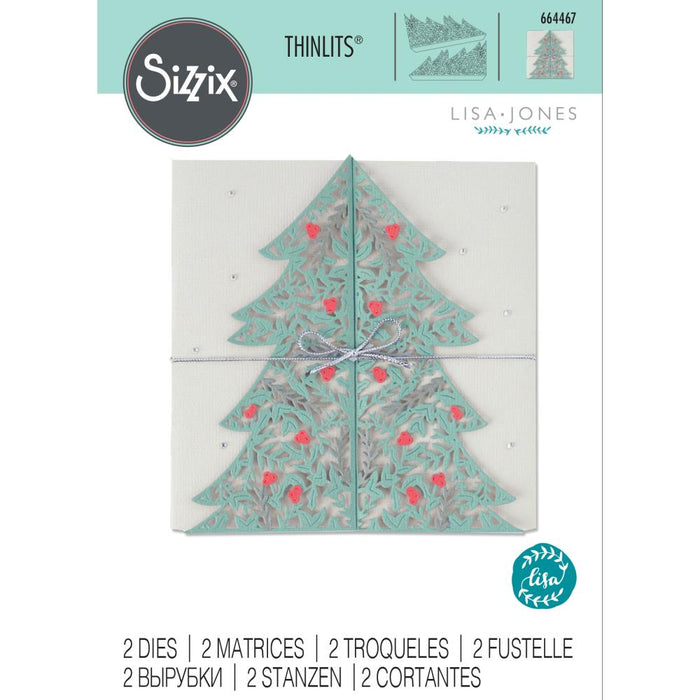 Sizzix Thinlits Die - Christmas Tree Card by Lisa Jones