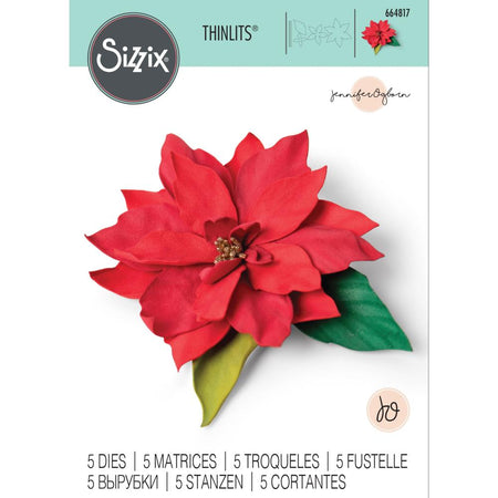 Sizzix Thinlits Die - Elegant Poinsettia by Jennifer Ogborn