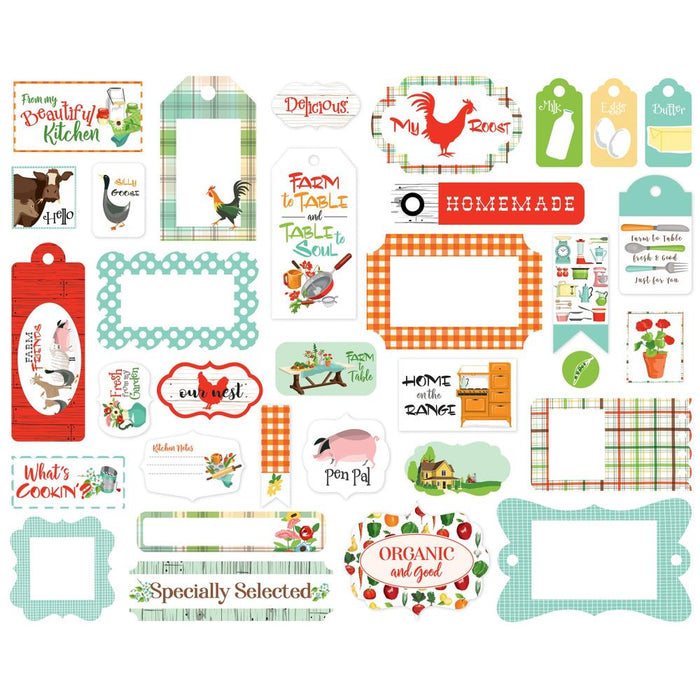 Carta Bella Farm to Table - Ephemera Frames and Tags