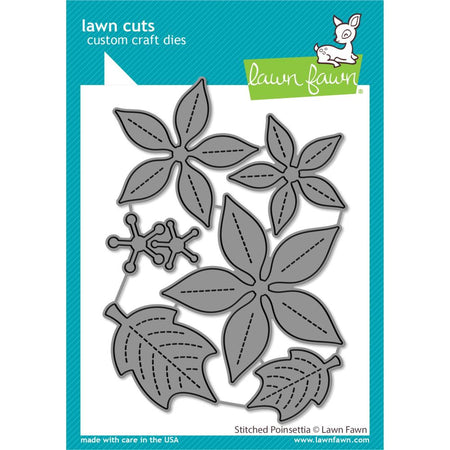 Lawn Fawn Craft Die - Stitched Poinsettia Dies