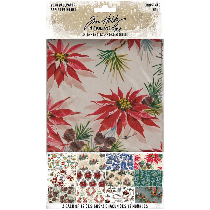 Tim Holtz Idea-ology - Worn Wallpaper Christmas