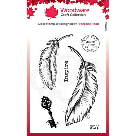Woodware Clear Magic Singles Stamp - Two Feathers