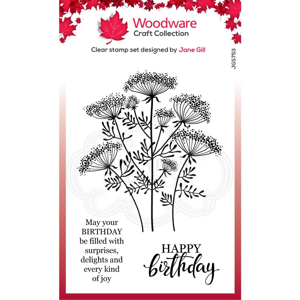 Woodware Clear Magic Singles Stamp - Queen Anne's Lace