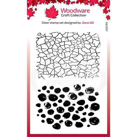 Woodware Clear Magic Singles Stamp - Crackles & Dots