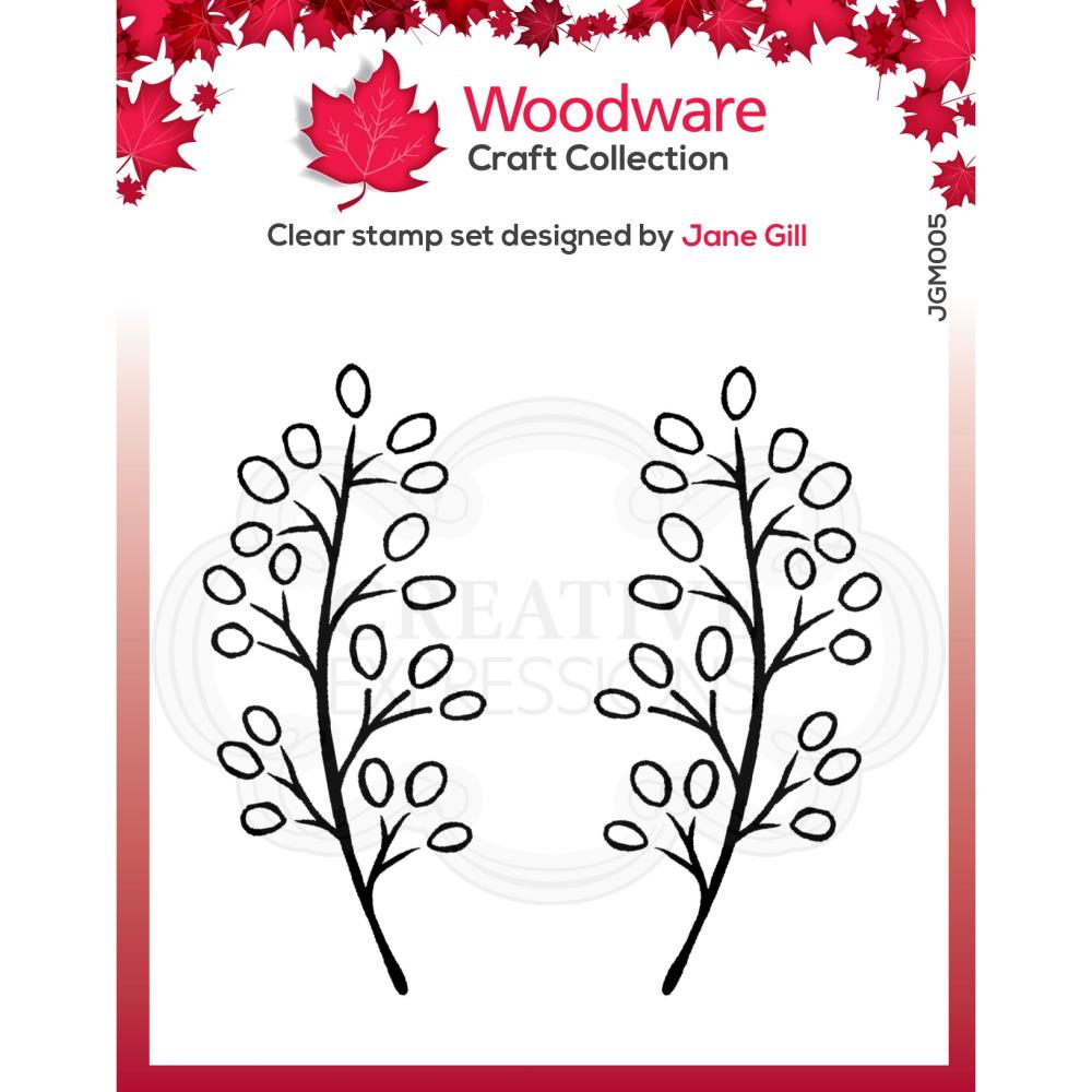 Woodware Clear Magic Singles Stamp - Carla Leaf