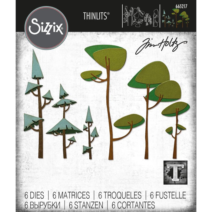 Sizzix Tim Holtz Alterations Thinlits Die - Funky Trees